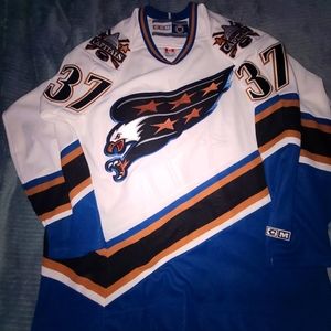 Aunthentic CCM Capitals On Ice Hockey  Jersey